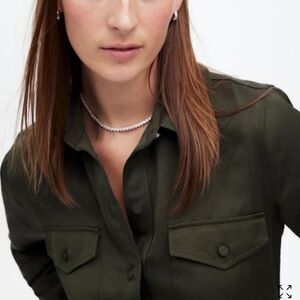 Madewell Linen blend denim shirt Size 4